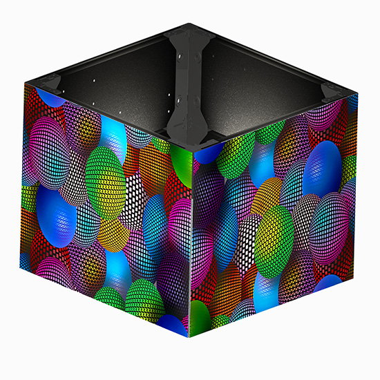 Priekinis aptarnavimas 90 laipsnių LED skydelis „Squre Column“ LED ekranui